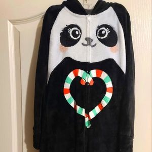 Justice sz 8 panda one piece pajamas